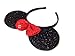 MeeTHan Mickey Mouse Minnie Mouse Ears Black Headbands Sparking Black Red: M1 (Black)