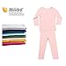 Modal Cotton Thermal Long Underwear Set Breathing Base Layer Long John Pajama for Boy Girl Toddler (6~7 Year, Pink)