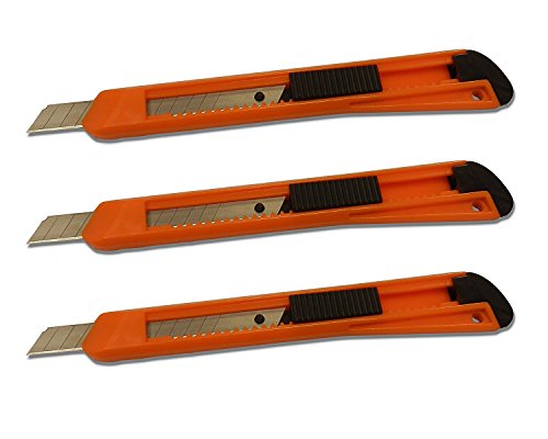 Best Utility Knife (3 PACK) Box Cutter - Heavy Duty Industrial Strength