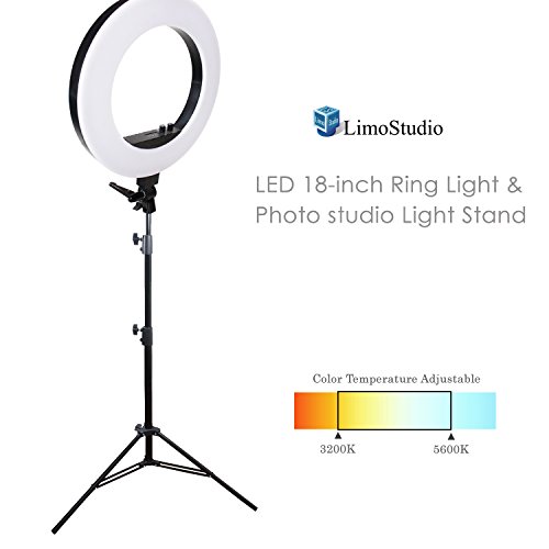 Limostudio led 18 inch ring light 3200k–5600k and dim…