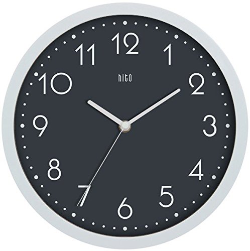 HITO Modern Colorful Silent Non-ticking Wall Clock- 10 Inches (Gray#3)