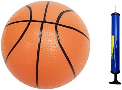 Elemart Kids Mini Basketball - Children Basketball Indoor/Outdoor Sports Toy Gift Ball Soft & Bouncy Non-Toxic Safe to Play with Needle and Inflation Pump - 6 Inch (Orange)