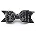 Fireboomoon 2 Pack Glitter Satin Big Bow Hair Clip, Hair Bows Boutique Barrette Bling Sparkly Glitter Sequins Accessory For Girls And Women (Gold and Black) hair bows for women,black hair bow