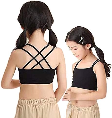 インソミラ Insomila 子供服 ２着セット ハーフトップ タンクトップ キッズ 女の子 ヒップホップ インナー チープ 重ね着 ダンス キャミソール 小学校 黒 スポーツ