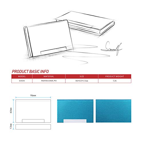 image for padike Business Card Holder, Business Card Case Luxury PU Leather & St