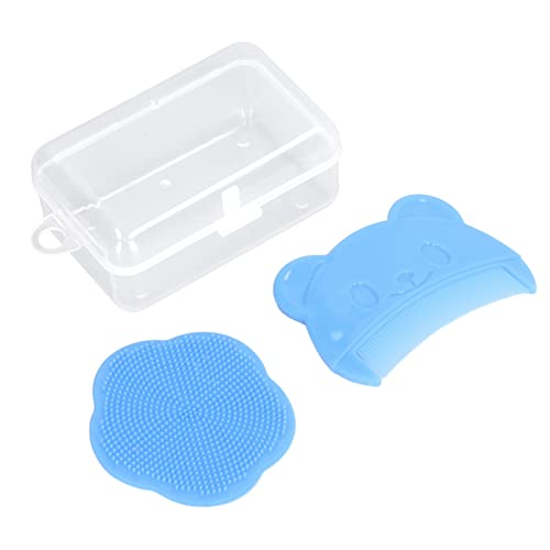 Baby Scalp Scrub Brush Baby Scalp Brush Soft Fluffy Bath Handle (Blue