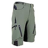 ALLY Men's Waterproof MTB Baggy Cycling Shorts, Loose-fit Bicycle Biking 1/2 pants,Outdoor Sports Leisure Bottoms (XXL 36