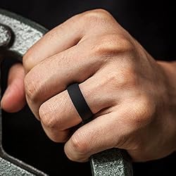 ThunderFit Silicone Wedding Rings Men and Women, 2