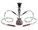 GSTAR Premium Series: 11" 2 Hose Hookah Complete Set - Psychedelic Butterfly Garden - (Fandango Violet)