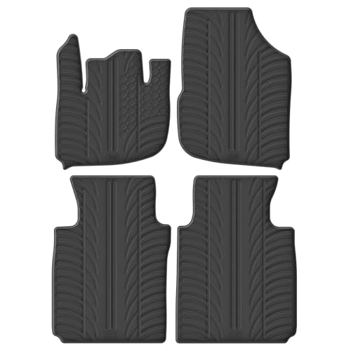 Gledring Rubber Mats Set Compatible with Honda HR-V (RV) Hybrid 2021 (T Profile 4 Pieces + Mounting Clips)