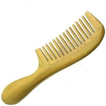 AngelCat Sooth to the Touch Round Handle 18X5cm Green Sandalwood Wooden Comb Health Comb