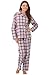 Del Rossa Women's Flannel Pj Set, Long Cotton Pajamas