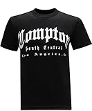 tees geek California Republic South Central Compton Men's T-Shirt - (XX-Large) - Black