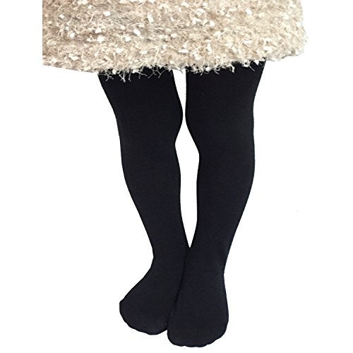 3 Pack Cotton Thick Baby Girl Legging Pant Tights Toddler Girls Panties Stockings, Bottoms with Non-Skid Grips Age 1-5 Years (3 Pack Black, 2-3 Years - Height 31.5-35.5 inch)