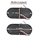 TMH Pack of 2 6 Inch 10 LED Surface Mount Oval Clear Lens Red Light Turn Signal Side Marker Tail LED Light for Truck Trailer Trail Bus 12V DC