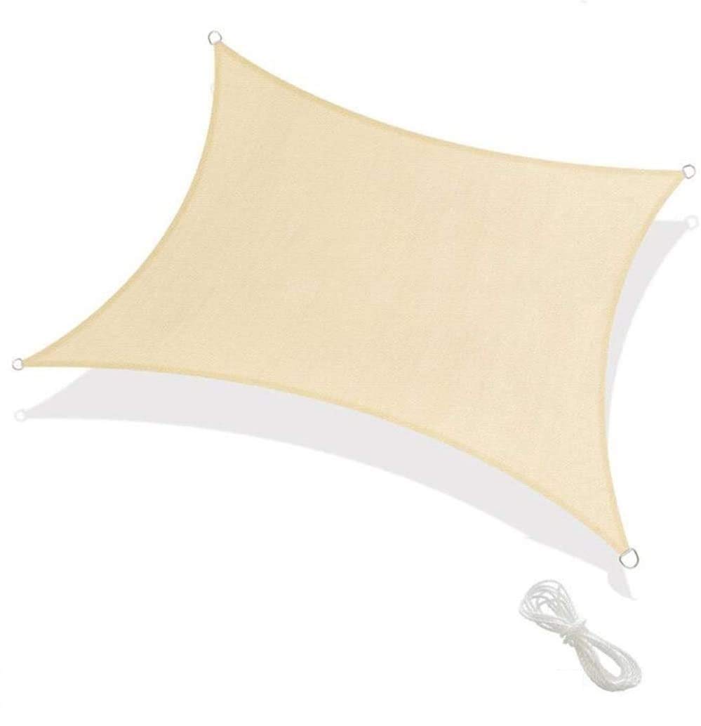 ELR Rectangle Sun Shade Sail 3m x 4m Waterproof UV Block Canopy Cover with Free Rope for Patio Backyard Lawn Garden Pergola Veranda Outdoor Activities (3x4 m/ 9.8x13 Ft)