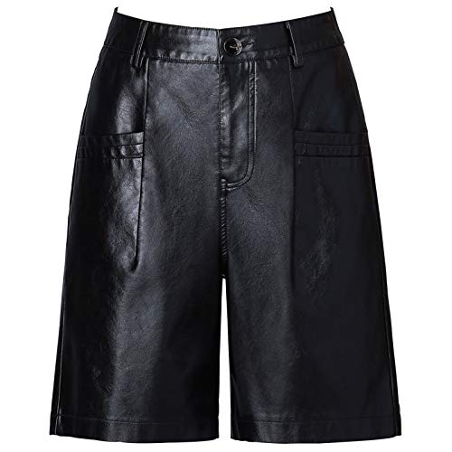 pantaloncini in pelle neri