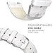 22mm Quick Release Universal Watch Band, MoKo Leather Crocodile Pattern Strap for Amazfit/Samsung Gear S3 Frontier/S3 Classic/Motorola Moto 360 2nd Gen 46mm/Garmin Vivomove/Huawei 2 Classic, WHITE