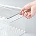 mDesign Stackable Plastic Bathroom Storage Box, Hinge Lid, Container for Organizing Soap, Body Wash, Shampoo, Conditioner, Hand Towels, Hair Accessories, Lumiere Collection, 2 Pack, Clear