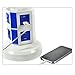 ETvalley USB Smart Charger Multiplug with 2 Levels 6 AC Plugs and 4 USB Charger Each Ports for Smartphones and Tablets, Rated Voltage 110~250V Color Blue and White