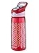 Contigo AUTOSPOUT Straw Striker Kids Water Bottle, 20 oz, Ruby Dot Weave