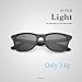 Polarized Sunglasses for Men Women - Memory Material Durable & Lightweight - UV 400 Protection with Case