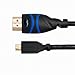 BlueRigger Micro HDMI to HDMI Cable (3FT, 4K@60Hz HDR, Male to Male, 3D, 18Gbps Cord, ARC) - Compatible with GoPro Hero 7/6, Raspberry Pi 4/5, Sony A6300 Camera/Retroid Pocket 3+, Nikon B500
