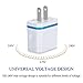 Wall Charger, 3 Pack Magic-T Portable Dual USB Plug Adapter 2 Port 10W/2A Home Travel Power Charger for iPhone 7/6 6s Plus SE, iPad, Samsung Galaxy S6 S7 Edge Android(Black Blue Silver)