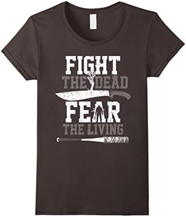 Womens Fight The Dead Fear The Living T Shirt XL Asphalt