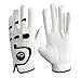 FINGER TEN Men’s Golf Glove Left Hand Right with Ball Marker Value 2 Pack, Weathersof Grip Soft Comfortable, Fit Size Small Medium ML Large XL (Medium, Worn on Left Hand)