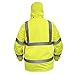 JORESTECH Safety Rain Jacket Waterproof Reflective High Visibility with Detachable Hood and Interior Mesh Yellow/Lime ANSI Class 3 Level 2 Type R JK-03 (L)