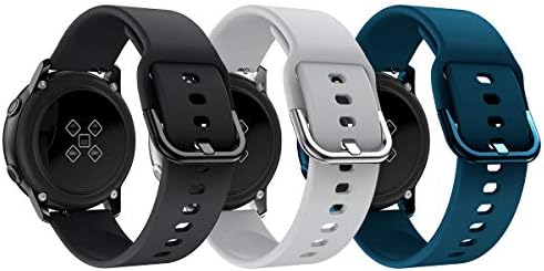 Sycreek Watch Band Compatible with Samsung Galaxy Watch Active/Gear S2 Classic/Gear Sport/42mm, 20mm Soft Silicone Sport Strap Wristband Bracelet Replacement for Galaxy Watch Active 2 Smart Watch 2019