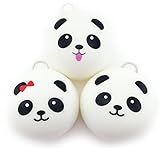 Pack of 2 Fireboomoon 3.9'' Cute Jumbo Panda Squishy Charm