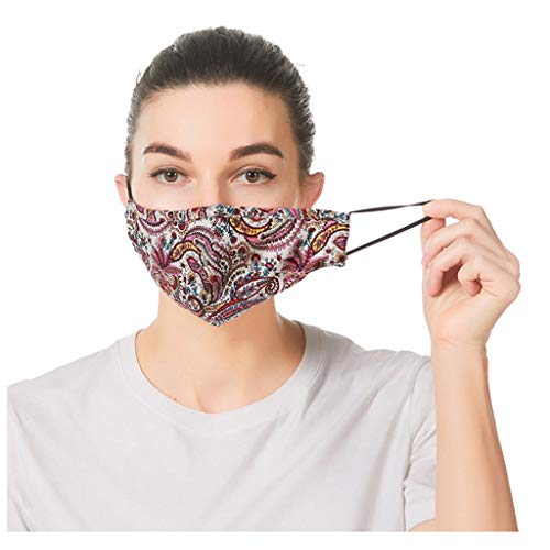 Shohotop 5PC Reusable_Face_Masks+10 Filters Reusable and Breathable, Face Bandanas Full Protection, Indoors and Outdoors, Anti-Haze Dust, for Adults