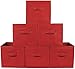 Greenco Foldable Storage Cubes Non-woven Fabric -6 Pack-(Red)