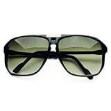 Retro Celebrity Style Flat Top Key Hole Aviator Sunglasses