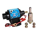 CarBole Micro Electric Gasoline Fuel Pump Universal 5/16 inch Inlet and Outlet 12V 1-2A 35GPH 4-7 P.S.I. Operating Fuel Pressure 2-wire Design