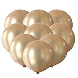 GuassLee 18 Inch Big Balloon Latex Giant Balloon Jumbo Thick Balloons for Photo Shoot/Birthday/Wedding Party/Festival/Event/Carnival Decorations 30ct/Pack Pearlized Gold