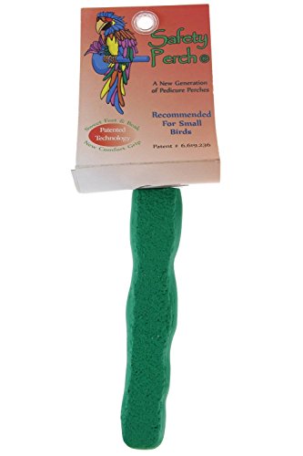 Sweet Feet and Beak Comfort Grip Safety Perch for Birds by Patented Perch Keeps Nails and Beak in Top Condition - Safe and Non-Toxic, For Cages – Small/Green - Thumbnail 4