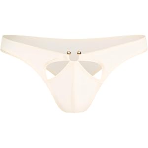 BSZN Men's Horseshoe Ring Briefs, Black Low Rise Sexy Underwear, High Stretch Breathable Pouch Slim Fit Briefs for Men