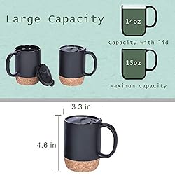 Coffee Mug Set of 2, 15 OZ Large Coffee Mugs with