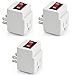 New! 3 Prong Grounded Single Port Power Adapter for Outlet with On/Off Switch to be Energy Saving with Indicator Light - 3 Pack……