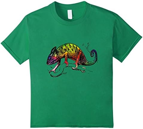 Kids Chameleon Lizard Reptile Animal T-Shirt Shirt 10 Kelly Green