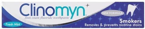 Clinomyn Anti-Stain Fluoride Toothpaste For Smokers, Original, 75ml | Trusted Toothpaste Brand of Smokers | Stain Removal Formula for Discolouration Caused by Tobacco, Coffee and Wine