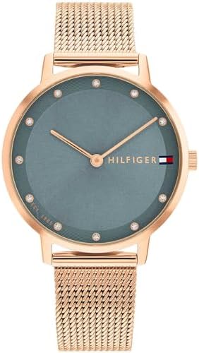Tommy Hilfiger, Pippa Women's Blue Dial, Ionic Plated Rose Gold