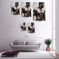 HMLZSJ Nude Muscle Male Torso Portrait Art Gay