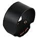 HZMAN Minimalist Mens Genuine Leather Bangle Bracelet Genuine Leather Wristband (Black)