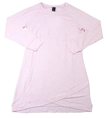 Active Life Women's Modal Tunic Dress with Crossover Hem (XX-Large, Soft Pink)