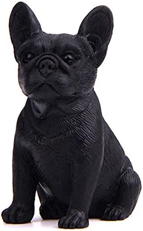 Lhx_0207 Bulldog Puppy Statue (Black 2)