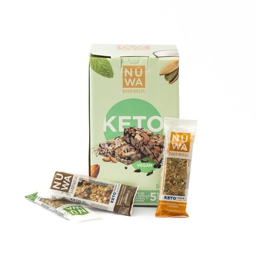 MIX PACK NÜWA KETO: Barritas de Cacao, Coco y Quinoa - Veganas - Snack Saludable - Vitamina E - Sin Azúcar Añadida - 15 pz - Ingredientes Naturales - Sin Conservadores - Sin Gluten